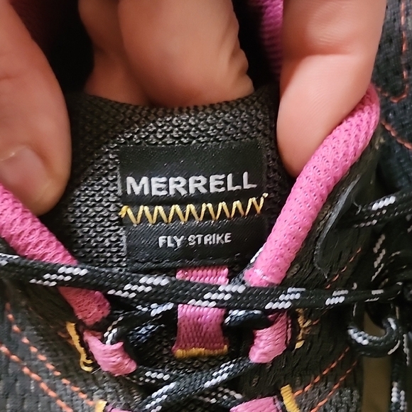 Merrell Fly Strike Women's Black and Pink Trail Runners - Picture 7 of 8